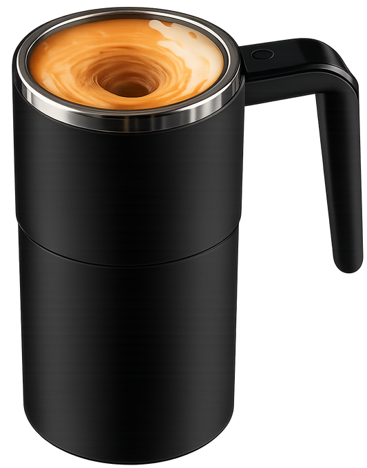 Self-stirring coffee mug