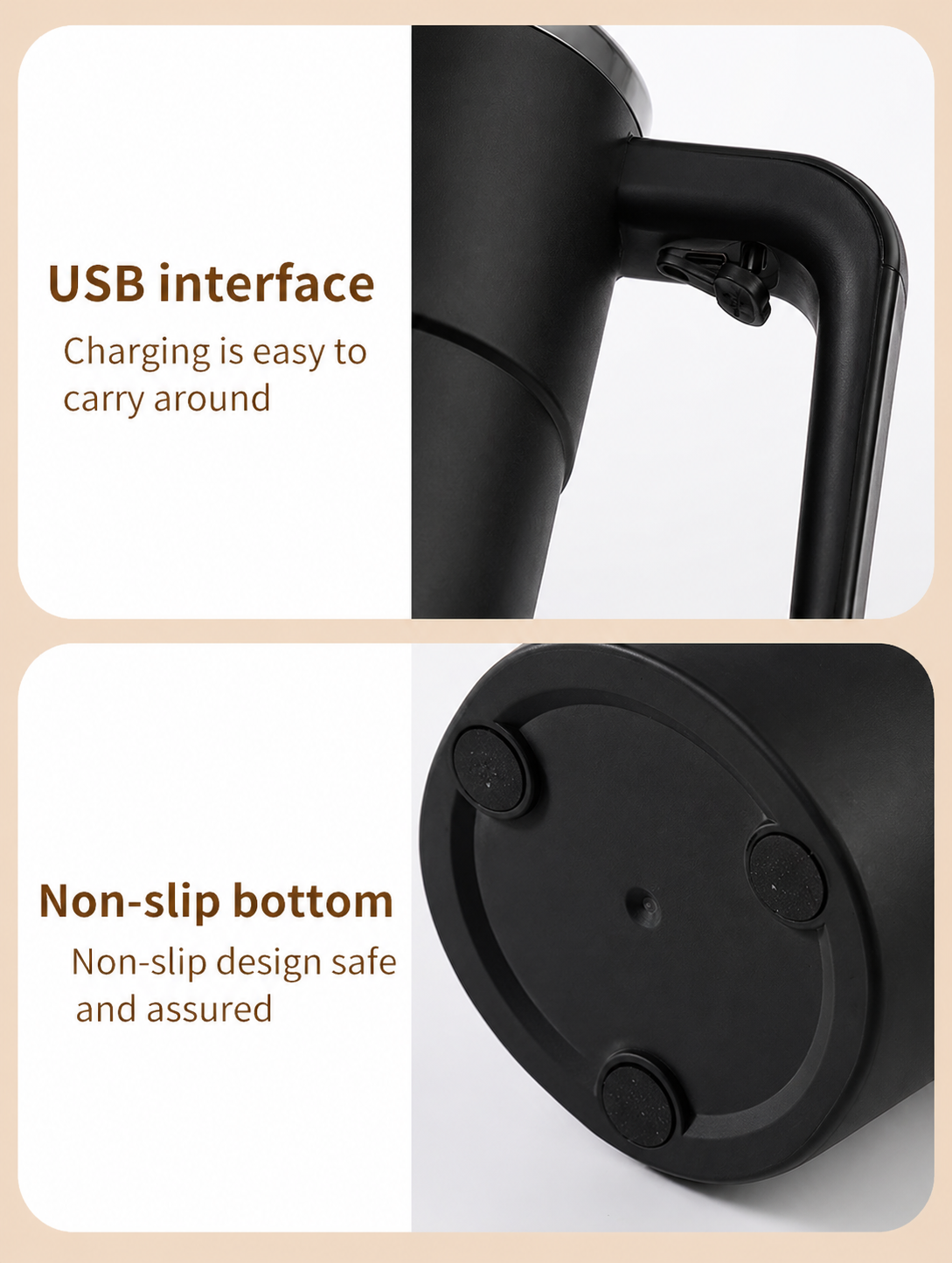 Self-stirring coffee mug