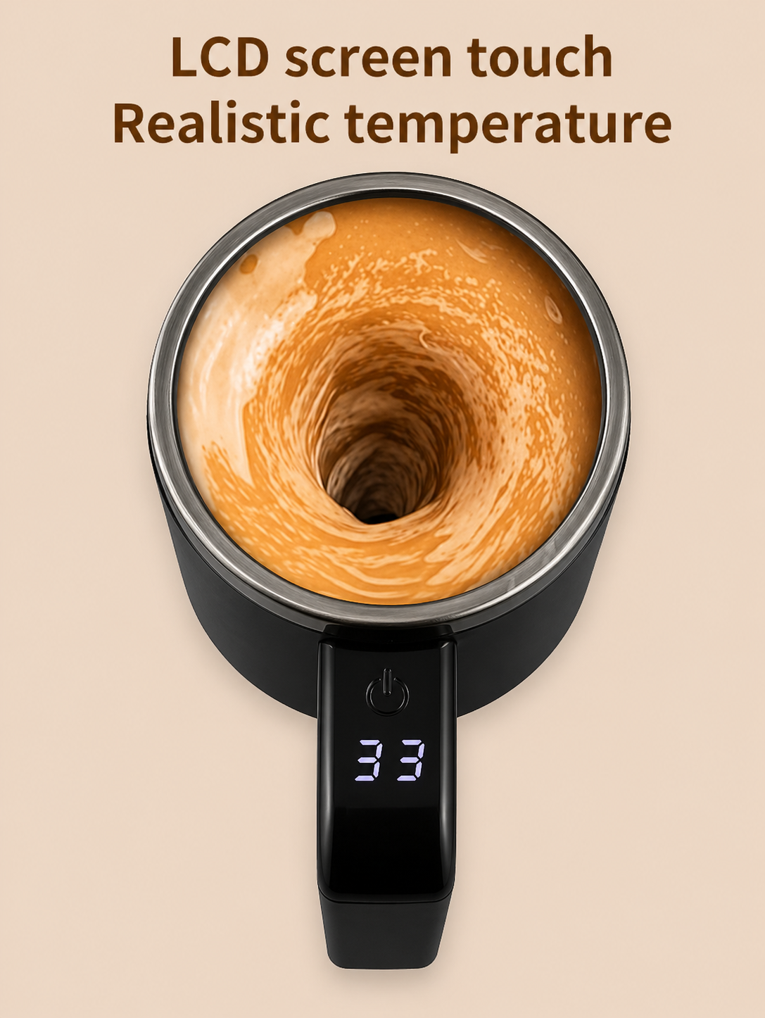 Self-stirring coffee mug